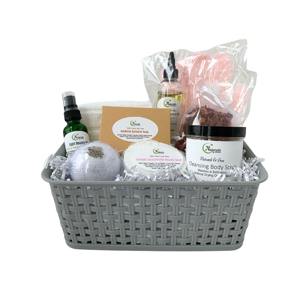 Natural Rose & Lavendar Self Care Gift Basket
